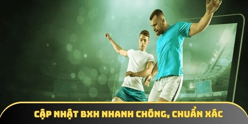 Cập nhật BXH nhanh chóng, chuẩn xác
